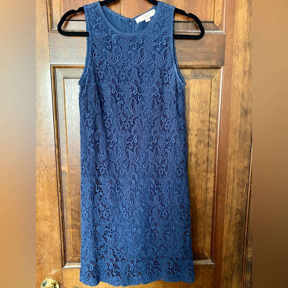 LOFT lace mini dress
